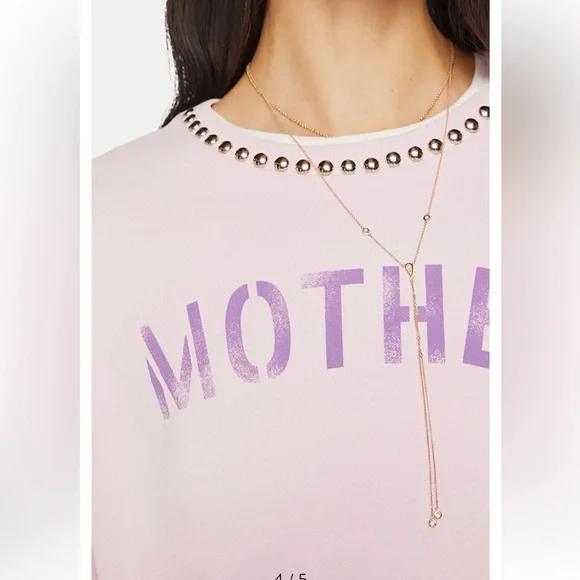 MOTHER NEW The Camper Stud Sweatshirt Size Small - Picture 4 of 10